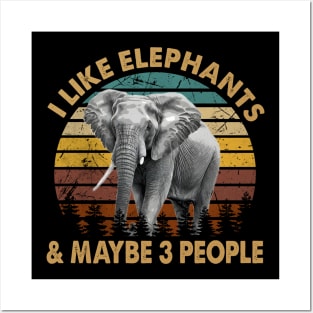 Urban Elephant Expedition Tee Triumph for Wildlife Majesty Admirers Posters and Art